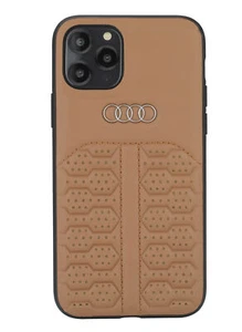 Funda de cuero genuino marrón para Audi iPhone 12 mini serie A6 - Imagen 1 de 2