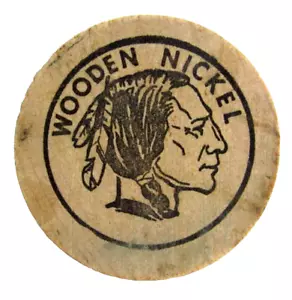 Cooperativa de crédito bicentenario de níquel de madera - cabeza de indio - 1776-1976 #F2 - Imagen 1 de 4