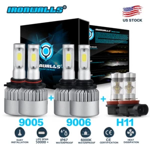 6x Combo H11 9006 9005 HB3 LED Faro Bombilla Antiniebla para Toyota Corolla RAV4 - Imagen 1 de 12