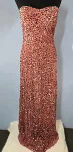 Unithorse Kleid Chinelle Pailletten gefüttert abnehmbare Ärmel Gr. 22 mauve (HD) - Bild 1 von 8