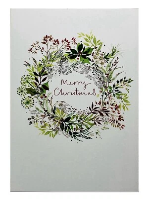 Tarjeta de Navidad Feliz Navidad Guirnalda Brillo Lámina Dorada Diseño Tarjeta NUEVO Foto 1 de 4