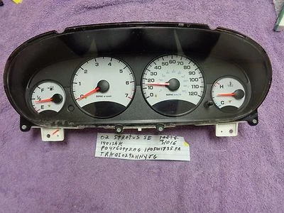 2002 dodge stratus se cluster,speedometer,gauges 140ish k instrument 31016-1 b1 - Image 1 of 4