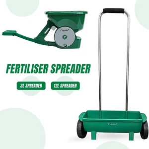 3L / 12L Garden Soil Seed Salt Spreader Fertiliser Grass Lawn Feed Spreader DIY - Picture 1 of 18