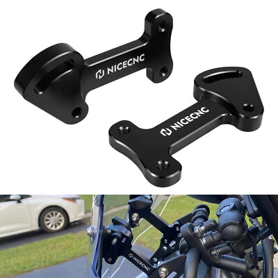 3.25" Riser Anodized Windshield Risers Bracket Kit For Kawasaki KLR650 2022-2024 - Image 1 of 4