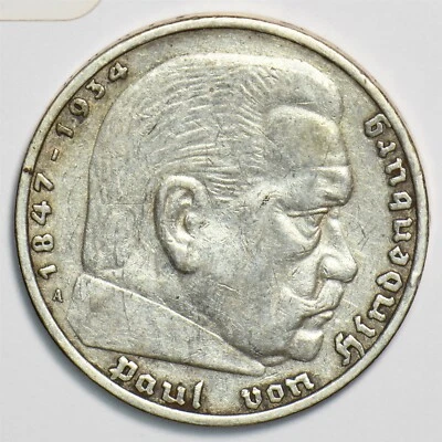 Alemania 1936 5 Reichsmark 240856 envío combinado Foto 1 de 4