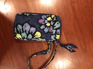 ⭐️ Vera Bradley Geldbörse Indigo Pop Blau Blumen Zip Around Wristlet - Bild 1 von 4
