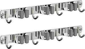 2 Pack Mop and Broom Holder Wall Mount, Non-Slip Broom Hanger, Heavy Duty Mop Br - Picture 1 of 12