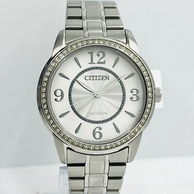 Citizen Women's Silhouette Silver Crystal Eco-Drive 39mm Watch J830-S094658 - Image 1 of 4
