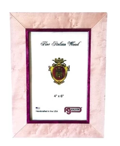 GALASSI PINK-TONE WOODEN ITALIAN PICTURE FRAME 4 x 6 - Picture 1 of 2