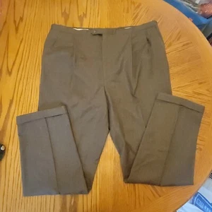 Sansabelt Vintage 70er 60er 100 % Wolle Flanell braun elegante Golfhose Hose 42 x 32 - Bild 1 von 12