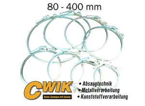 Rohrschelle Spannring mit Dichtung Spannschelle Rohre Absaugrohr Absaugung - Bild 1 von 1