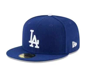 New Era MLB Los Angeles Dodger 5950 59fifty Basic Fitted Baseball Cap Hat NWT - Picture 1 of 6