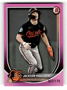 Bowman Pink Border #77 Jackson Holliday 37/175 Baltimore Orioles 2025 - Imagen 1 de 2