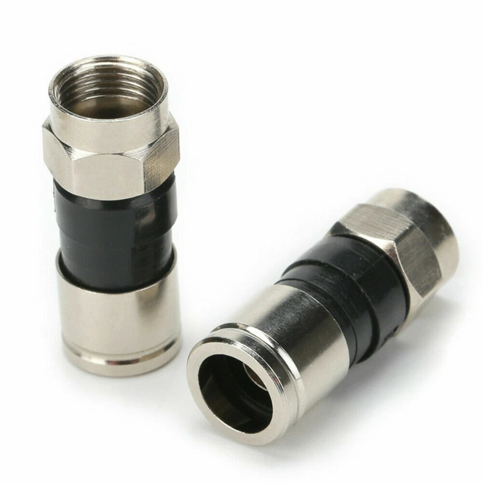 10x Compression F Connector for RG6 / CT100 Satellite Cable - Sky, FTA, Freesat - Image 1 of 1