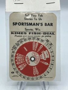 Esca da bar sportiva Kimes Fish-Dial Fishing Sparta Wisconsin WI anni 70 vintage - Foto 1 di 2