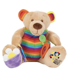 Sensory Activity Teddy Bear The Kids Cancer Project Stuffed Animal Plush Toy - Picture 1 of 14