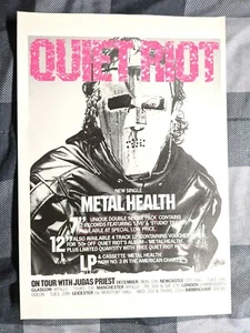 SINGLE QUIET RIOT/83 METAL HEALTH 12' PULGADAS + ANUNCIO IMPRESO REVISTA DE FECHAS DE GIRA - Imagen 1 de 1