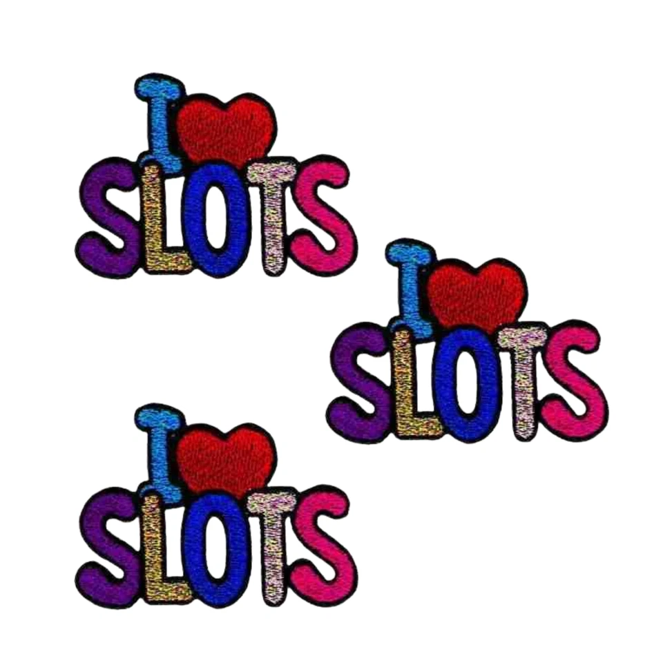 I HEART Gambling (3-Pack) Iron On Patch - Image 1 of 4