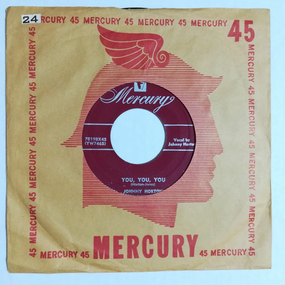 JOHNNY HORTON You, You, You / Red Lips And Warm Red Wine '53 45 Mercury 70198X45 Foto 1 de 2