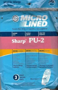 SHARP PU-2 UPRIGHT REPLACEMENT VACUUM BAG 3PK - Picture 1 of 3