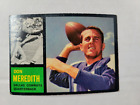 1962 Topps Football Card #39 Don Meredith-Dallas Cowboys SEE PICS