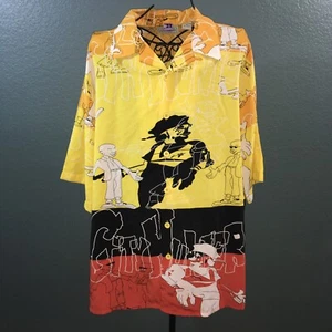 City Hunter Original Collection Men's Short Sleeve Button Up Shirt, Multi, XL - Picture 1 of 12