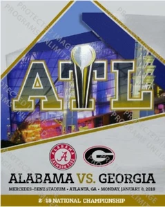 2018 COLLEGE NATIONAL CHAMPIONSHIP PROGRAM GEORGIA BULLDOGS VS. ALABAMA CRIMSON - Bild 1 von 1