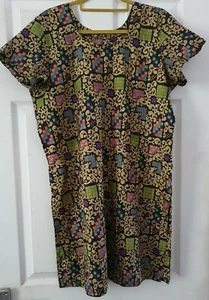 Handgefertigte Sommerbluse Damen Blumenmuster Seitenschlitz Top UK Größe 14 - Bild 1 von 12