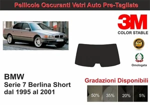 pellicola oscurante vetri bmw serie 7 berlina short dal 1995 al 2001 kit lunotto - Imagen 1 de 1