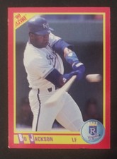 Bo Jackson Card #280. 1990 collectibles Score Baseball Card - error card - card