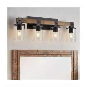 4 Light Bathroom Vanity Light Fixtures, Farmhouse Bathroom Vanity Lights Over... - Picture 1 of 8
