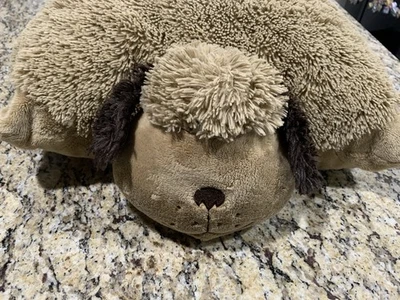 Cachorro de pelúcia Pillow Pets aconchegante marrom bronzeado 18" bicho de pelúcia super macio - Imagem 1 de 4