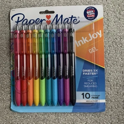 Canetas de gel Paper Mate InkJoy ponta média (0,7 mm) cores sortidas contagem 10 - Imagem 1 de 3