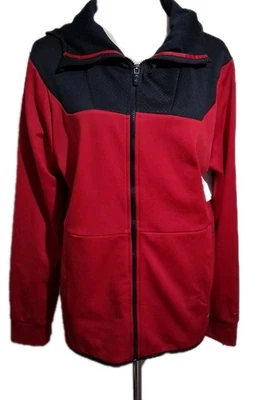 Sudadera con capucha roja/negra Champion cremallera dúo sudadera seca para hombre talla mediana nueva con etiquetas - Imagen 1 de 4