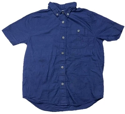Old Navy Blue Button Down Shirt Boys Youth Size  Small 6-7 Lost At Sea Dress - Image 1 of 4