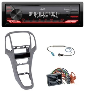 JVC DAB MP3 Bluetooth USB Autoradio für Opel Astra J ab 2009 Titan grau - Bild 1 von 8