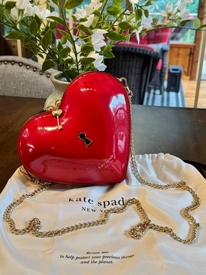 NWT Kate Spade Key to My Heart 3D Micro Crossbody Patent Leather Purse - Cherry - Image 1 of 4