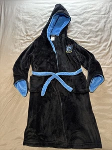 Harry Potter Ravenclaw Fleece Hooded Robe Youth M Medium Black Blue  Unisex - Picture 1 of 15