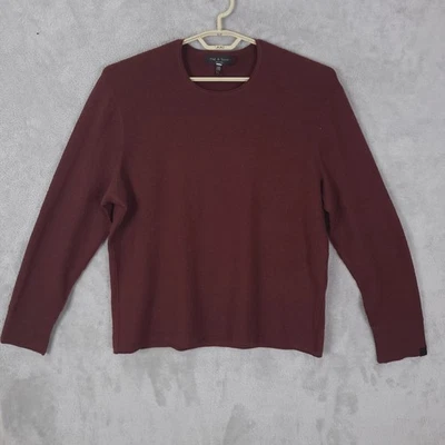 Rag & Bone Sweater Mens 2XL Burgundy  Wool Blend Finch Ribbed Crew Neck - Image 1 of 4