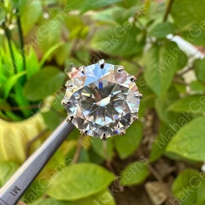 6.67 TWC D Color IF Moissanite Round Cut 925 Sterling Silver Ring GITL Certified - Picture 1 of 6