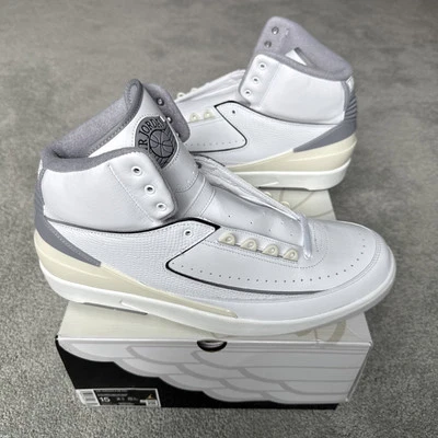 Nike Air Jordan Retro 2 II Blanco Cemento Gris Plata Negro Talla 15 Nuevo DS 2023 Foto 1 de 4