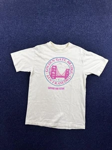 Vintage Golden Gate Bridge San Francisco Shirt Youth Large Single Stitch 90s - Picture 1 of 8