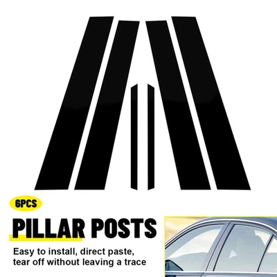 Poste de pilar negro brillante para BMW Serie 3 F30 13-18 puerta moldura cubierta accesorios M Foto 1 de 4