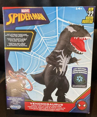Fantasia de Halloween dinossauro inflável adulto Venomosaurus Spider-rex Jazwares nova - Imagem 1 de 3