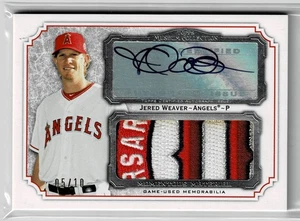2012 Topps Museum Collection Autographed Game Used Jersey Jered Weaver /10 - Picture 1 of 24