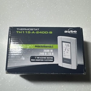 Aube TH115-A-240D-B Programmable Electronic Thermostat Supply Volts 240 V - Picture 1 of 5