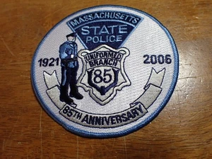 PARCHE 85 ANIVERSARIO POLICÍA ESTATAL DE MASSACHUSETTS POLICÍA ESTATAL MASSACHSUETTS POLICÍA ESTATAL - Imagen 1 de 2