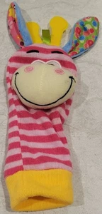 Calcetín de juguete para bebé marioneta sonajero jirafa infantil sensorial - Imagen 1 de 3