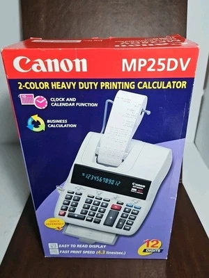 Canon MP25DV Desktop 12 Digit, 2 Color Printing Calculator. New in Box. - Image 1 of 4