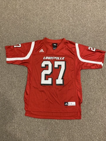 Youth Adidas NCAA Louisville Cardinals #27 Premier Football Jersey Large Cover